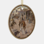 ヴィンテージウェスタン静かな日Utica セラミックオーナメント (右)