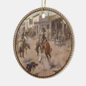 ヴィンテージウェスタン静かな日Utica セラミックオーナメント (左)