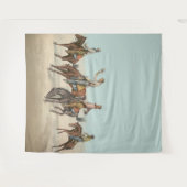 ヴィンテージウェスタン4カウボーイズオンバッキングホース タペストリー (正面(横))