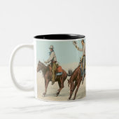 ヴィンテージウェスタン4カウボーイズオンバッキングホース ツートーンマグカップ (左)