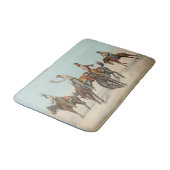 ヴィンテージウェスタン4カウボーイズオンバッキングホース バスマット (アングル)