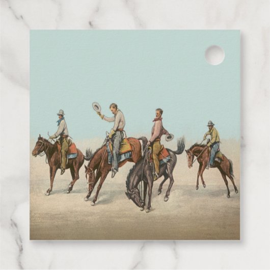 ヴィンテージウェスタン4カウボーイズオンバッキングホース フェイバータグ (裏面)