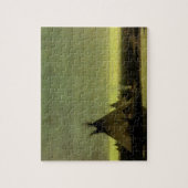 ヴィンテージウェスタン、インディアンキャンプアットドーンバイタヴェルニエ ジグソーパズル (縦)