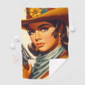 ヴィンテージウェスタン・ピン・アップ ゴルフタオル (インサイチュ)