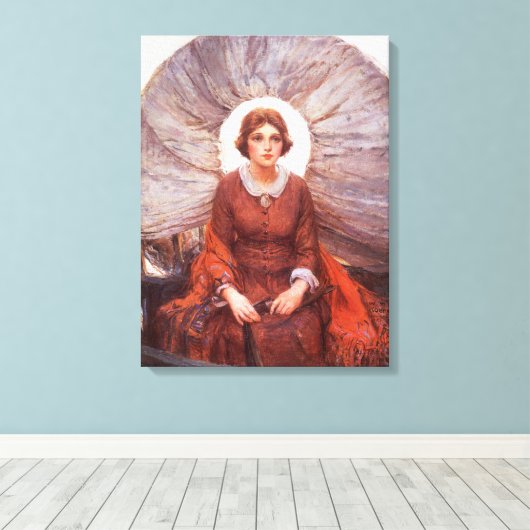 ヴィンテージウェスタン、マドンナ・オブ・ザ・プレーリーby Koerner キャンバスプリント (インサイチュ (ウッドフロア))