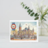 ヴィンテージウェストバージニア州議会議事堂と封印葉書 ポストカード (スタンド正面)