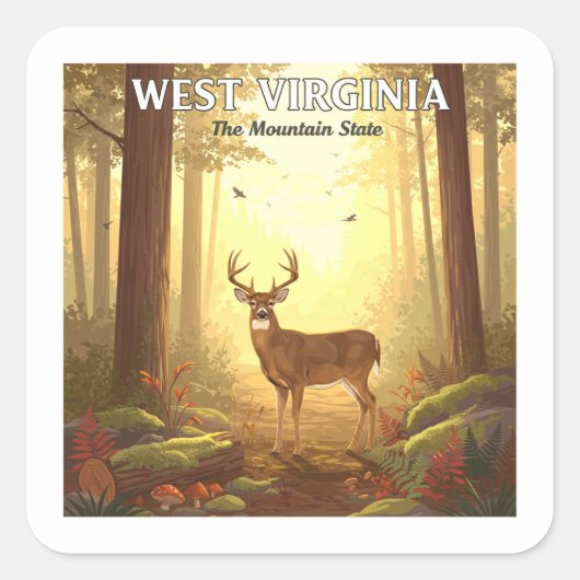 ヴィンテージウェストバージニア スクエアシール (正面)