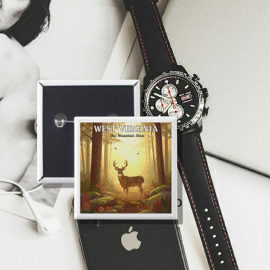 ヴィンテージウェストバージニア 缶バッジ