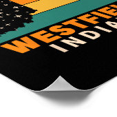 ヴィンテージウェストフィールドインディアナ太陽のトータルEclipse 2024 ポスター (角)