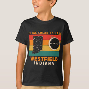 ヴィンテージウェストフィールドインディアナ太陽のトータルEclipse 2024 Tシャツ