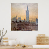 ヴィンテージウェストミンスターブリッジビッグベンロンドンイングランド ポスター (キッチン)