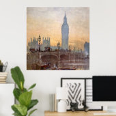 ヴィンテージウェストミンスターブリッジビッグベンロンドンイングランド ポスター (ホームオフィス)