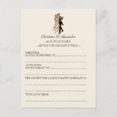 ヴィンテージウェディングアドライブカードアドバイス1920のテーマ アドバイスカード (正面)