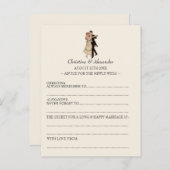 ヴィンテージウェディングアドライブカードアドバイス1920のテーマ アドバイスカード (正面/裏面)