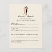 ヴィンテージウェディングアドライブカードアドバイス1920のテーマ アドバイスカード (正面)