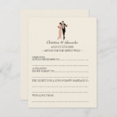 ヴィンテージウェディングアドライブカードアドバイス1920のテーマ アドバイスカード (正面/裏面)