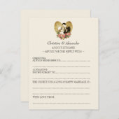 ヴィンテージウェディングアドライブカードアドバイス1920のテーマ アドバイスカード (正面/裏面)