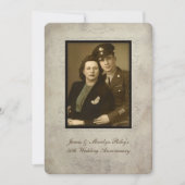 ヴィンテージウェディングアニバーサリーパーティーの招待状 招待状 (正面)