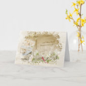ヴィンテージウェディングアルバムおめでとう カード (黄色い花)