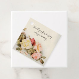 ヴィンテージウェディングアンティークガーデンバラ花 フェイバータグ