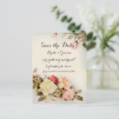 ヴィンテージウェディングアンティークガーデンバラ花 ポストカード (スタンド正面)