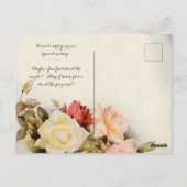 ヴィンテージウェディングアンティークガーデンバラ花 ポストカード (裏面)