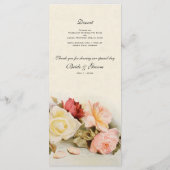 ヴィンテージウェディングアンティークガーデンバラ花 メニュー (裏面)