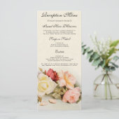 ヴィンテージウェディングアンティークガーデンバラ花 メニュー (スタンド正面)