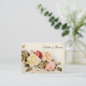 ヴィンテージウェディングアンティークガーデンバラ花 名刺 (スタンド正面)