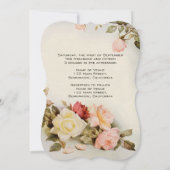 ヴィンテージウェディングアンティークガーデンバラ花 招待状 (裏面)