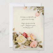 ヴィンテージウェディングアンティークガーデンバラ花 招待状 (裏面)