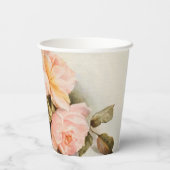 ヴィンテージウェディングアンティークガーデンバラ花 紙コップ (裏面)