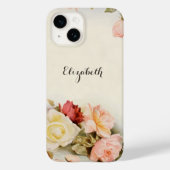 ヴィンテージウェディングアンティークガーデンバラ花 Case-Mate iPhoneケース (裏面)