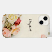 ヴィンテージウェディングアンティークガーデンバラ花 Case-Mate iPhoneケース (裏面 (横))