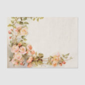 ヴィンテージウェディングアンティークピンクローズフラワー 薄葉紙 (正面)