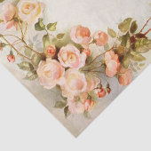ヴィンテージウェディングアンティークピンクローズフラワー 薄葉紙 (詳細)