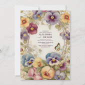 ヴィンテージウェディングアールヌーボーバイミュシャ 招待状 (正面)