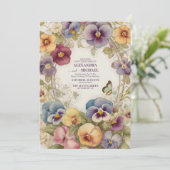 ヴィンテージウェディングアールヌーボーバイミュシャ 招待状 (スタンド正面)