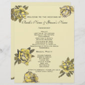 ヴィンテージウェディングイエローアンティークガーデンバラリース (正面/裏面)