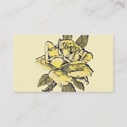 ヴィンテージウェディングイエローアンティークガーデンバラリース エンクロージャーカード (裏面)