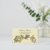 ヴィンテージウェディングイエローアンティークガーデンバラリース エンクロージャーカード (スタンド正面)