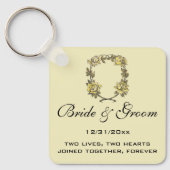 ヴィンテージウェディングイエローアンティークガーデンバラリース キーホルダー (正面)