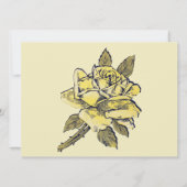 ヴィンテージウェディングイエローアンティークガーデンバラリース セーブザデート (裏面)