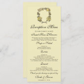 ヴィンテージウェディングイエローアンティークガーデンバラリース メニュー (正面/裏面)