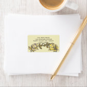 ヴィンテージウェディングイエローアンティークガーデンバラリース ラベル (インサイチュ)