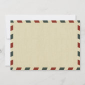 ヴィンテージウェディングエアメール | リハーサルディナー 招待状 (裏面)