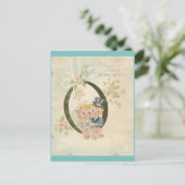 ヴィンテージウェディングカップル ポストカード (スタンド正面)