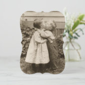 ヴィンテージウェディングキス、婚約パーティ招待状 招待状 (スタンド正面)