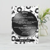 ヴィンテージウェディングクラシックレトロビニールレコードカスタム メニュー (スタンド正面)