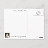 ヴィンテージウェディングケーキレシピはがき ポストカード (裏面)